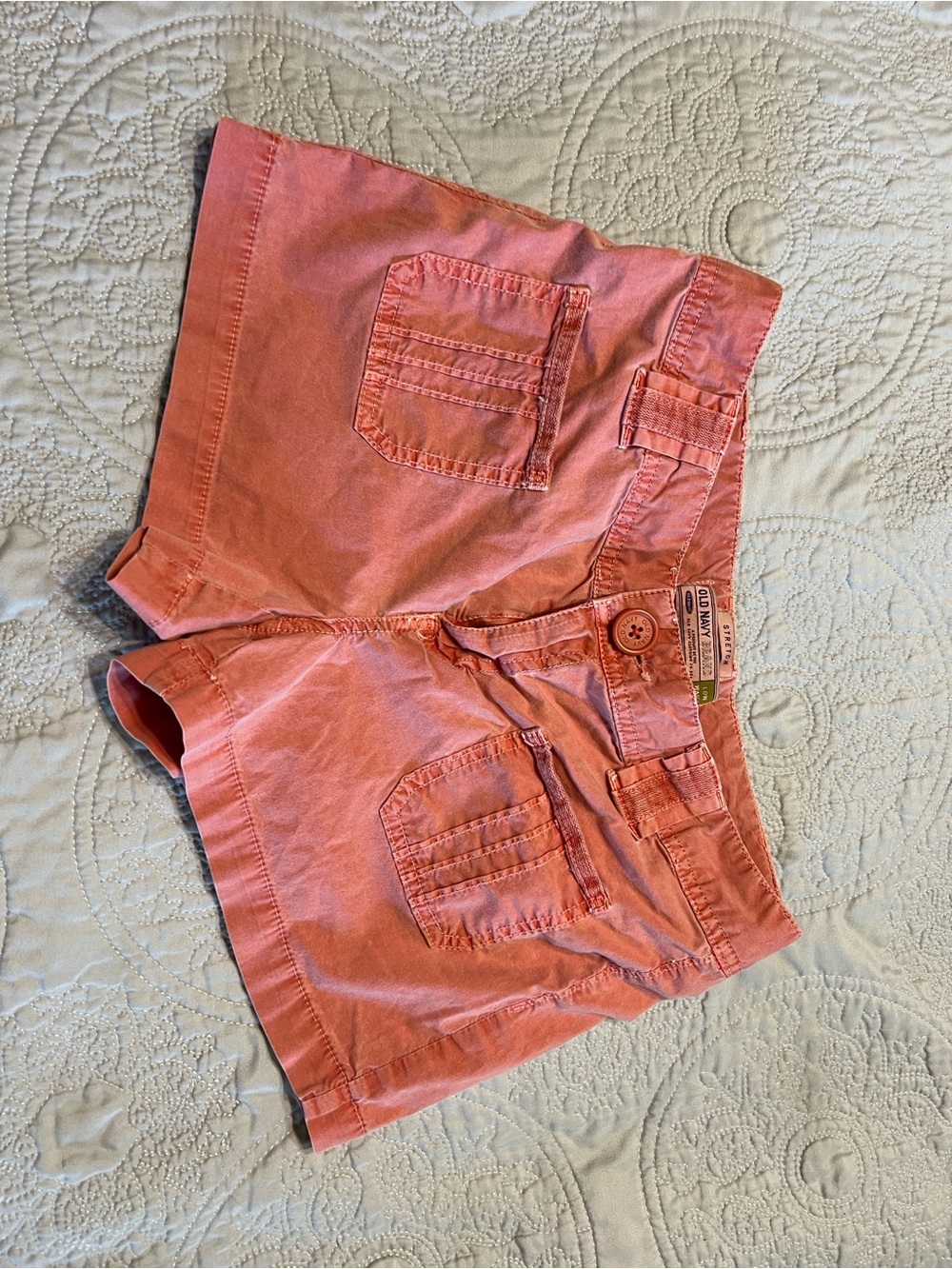 Old Navy Coral Pink Cargo Bermuda Shorts